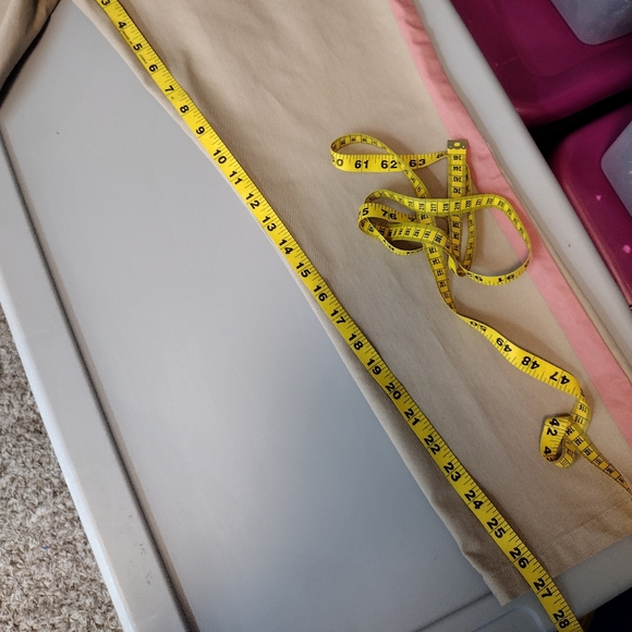 JustFab Pants Womens Extra Extra Large Chino Stripe Trousers Drawstring Tan - Picture 10 of 12